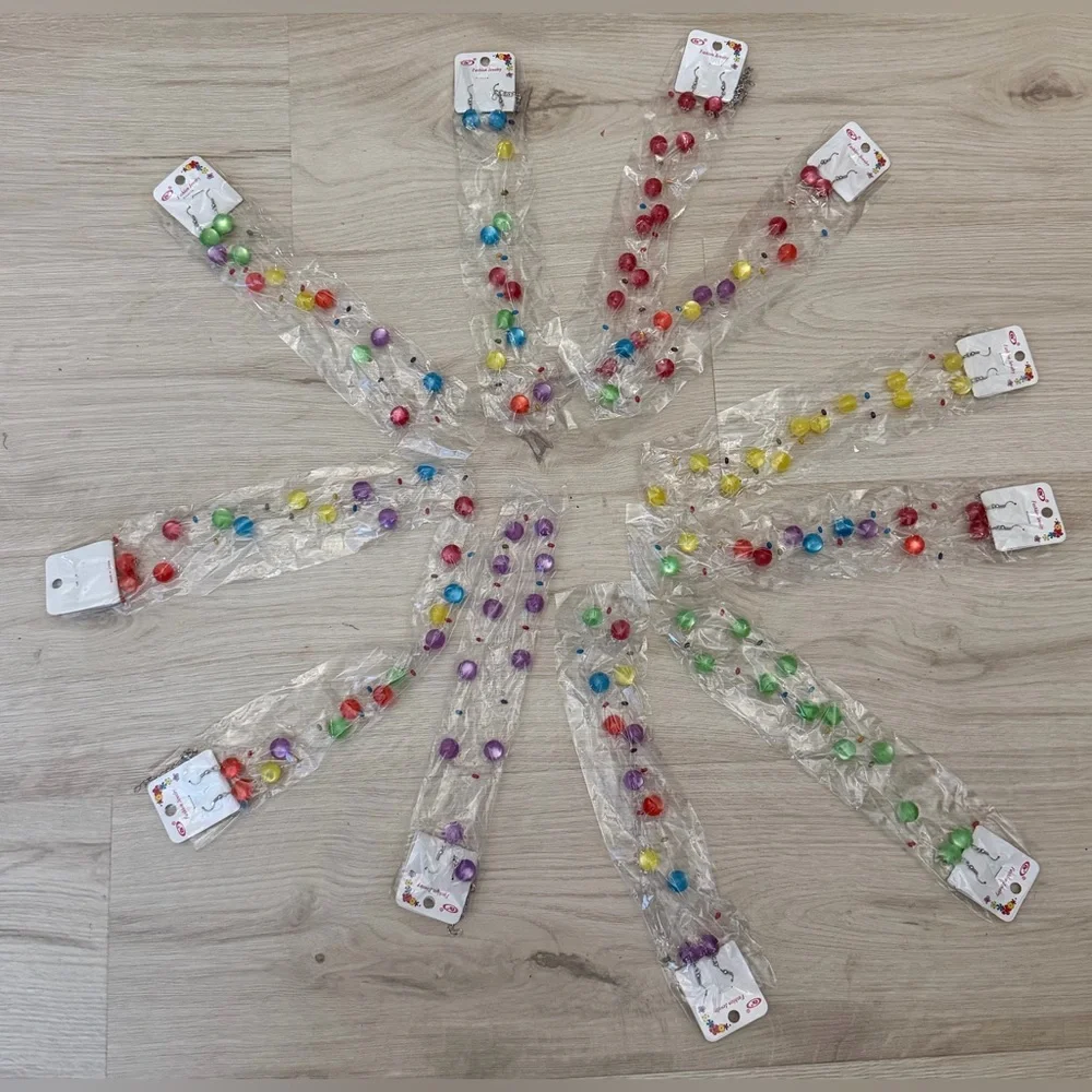 #767 Bundle of 11 Kids Necklace & Earring Sets 🎉 Brand New – Party Favor Jewelry